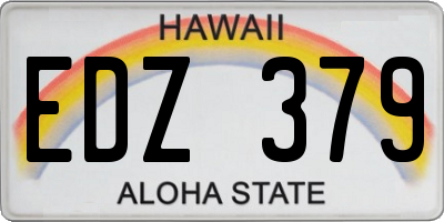 HI license plate EDZ379