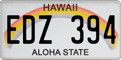 HI license plate EDZ394