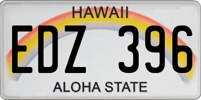 HI license plate EDZ396