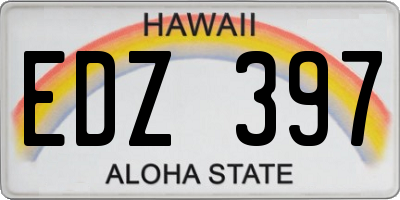 HI license plate EDZ397