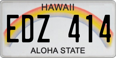 HI license plate EDZ414