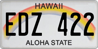 HI license plate EDZ422