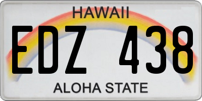 HI license plate EDZ438