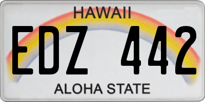 HI license plate EDZ442