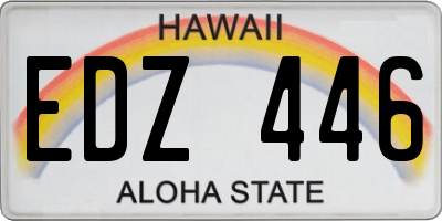HI license plate EDZ446