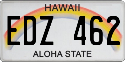 HI license plate EDZ462