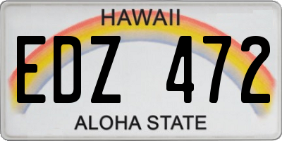 HI license plate EDZ472