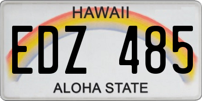 HI license plate EDZ485