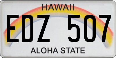 HI license plate EDZ507