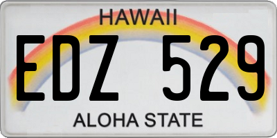 HI license plate EDZ529