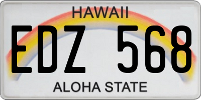 HI license plate EDZ568