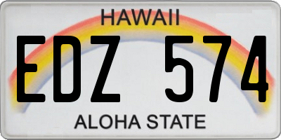 HI license plate EDZ574