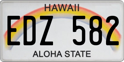 HI license plate EDZ582