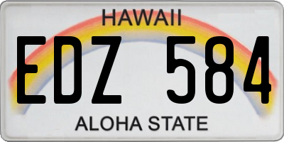 HI license plate EDZ584