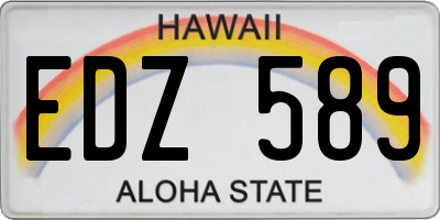 HI license plate EDZ589