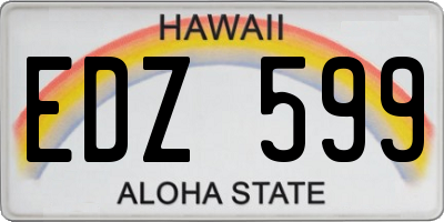 HI license plate EDZ599