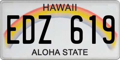 HI license plate EDZ619