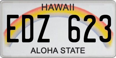 HI license plate EDZ623