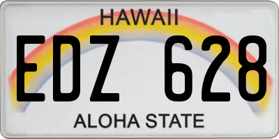 HI license plate EDZ628
