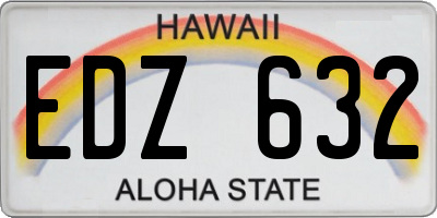 HI license plate EDZ632