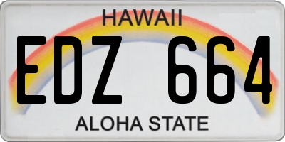 HI license plate EDZ664