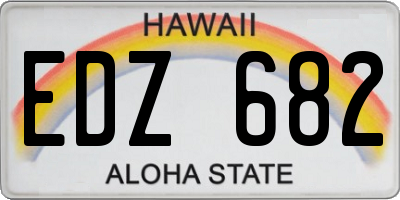 HI license plate EDZ682