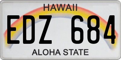 HI license plate EDZ684