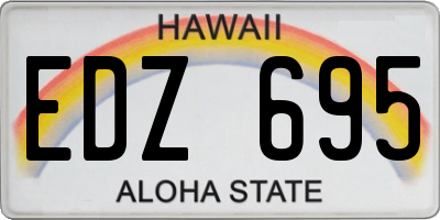 HI license plate EDZ695