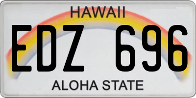 HI license plate EDZ696