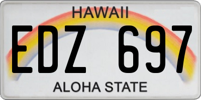 HI license plate EDZ697
