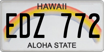 HI license plate EDZ772