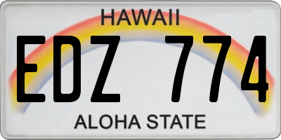 HI license plate EDZ774