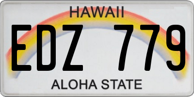 HI license plate EDZ779