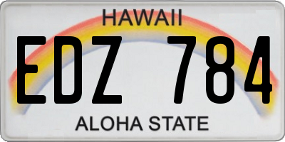 HI license plate EDZ784