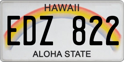 HI license plate EDZ822