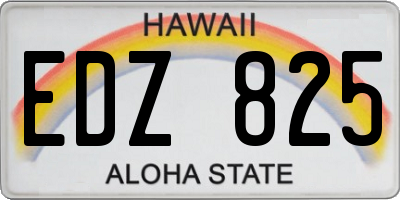 HI license plate EDZ825