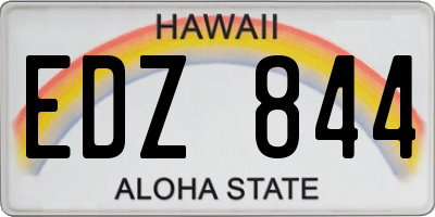 HI license plate EDZ844