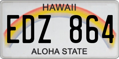 HI license plate EDZ864