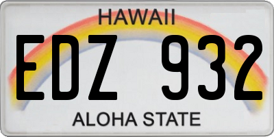 HI license plate EDZ932
