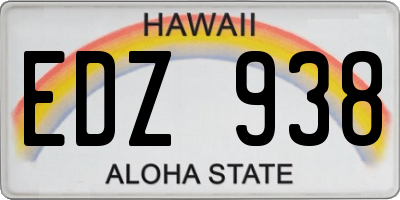 HI license plate EDZ938
