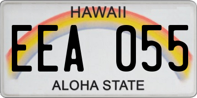 HI license plate EEA055