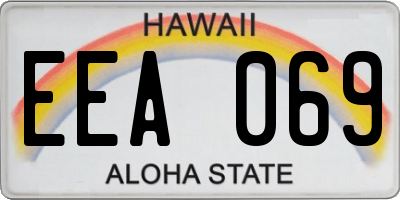 HI license plate EEA069