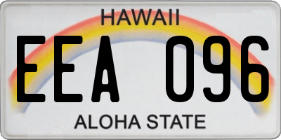 HI license plate EEA096