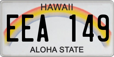 HI license plate EEA149