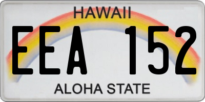 HI license plate EEA152