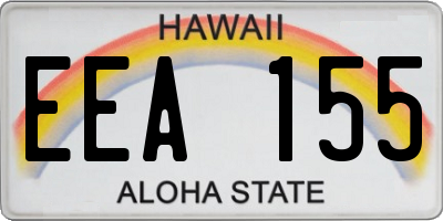HI license plate EEA155