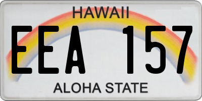 HI license plate EEA157