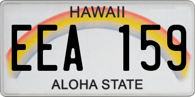 HI license plate EEA159