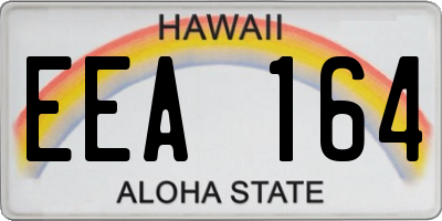 HI license plate EEA164