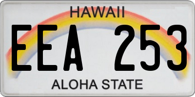 HI license plate EEA253